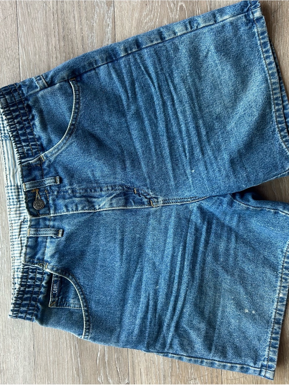 Lee Women’s Blue Denim Elastic Waist Shorts